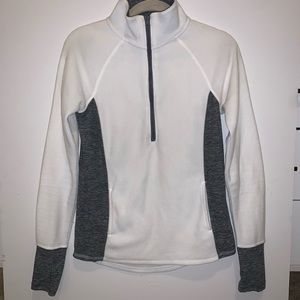 White fleece pullover